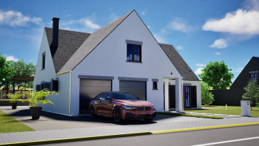 Aperçu de mon projet en infographie sur un rendu 3D d'une maison