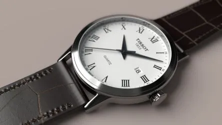 Aperçu de mon projet en infographie sur le rendu de ma montre Tissot Classic Dream 42mm